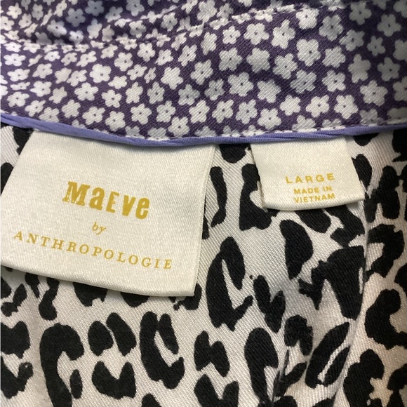 Anthropologie Maeve Alida Contrast Button Front Shirt - Picture 5 of 6